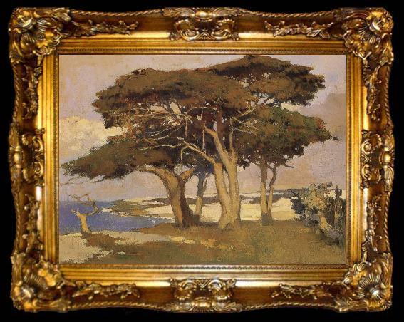 framed  Arthur Mathews Monterey Cypress, ta009-2